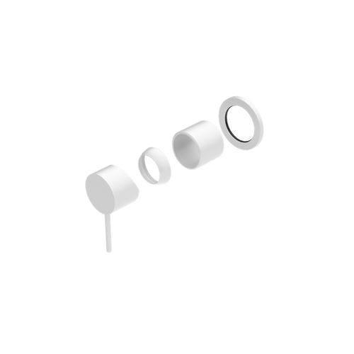 Mecca Shower Mixer 60mm Plate Trim Kits Only Matte White