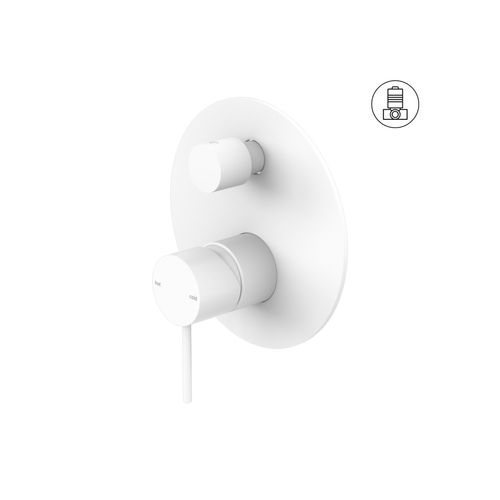 Mecca Shower Mixer With Divertor Matte White