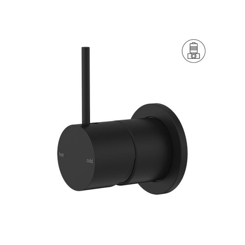 Mecca Shower Mixer 60mm Handle Up Plate Matte Black