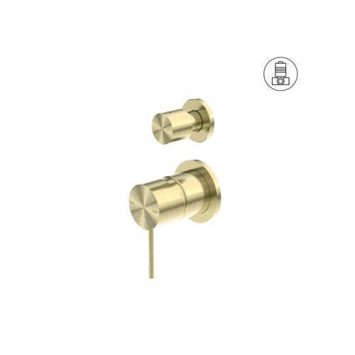 Mecca Shower Mixer With Divertor Separate Back Plate Brushed Gold