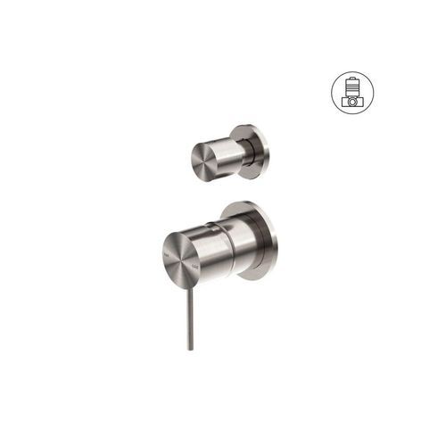 Mecca Shower Mixer With Divertor Separate Back Plate Brushed Nickel
