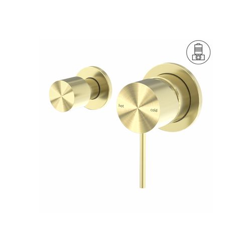 Mecca Shower Mixer With Horizontal 2 Way Divertor Brushed Gold