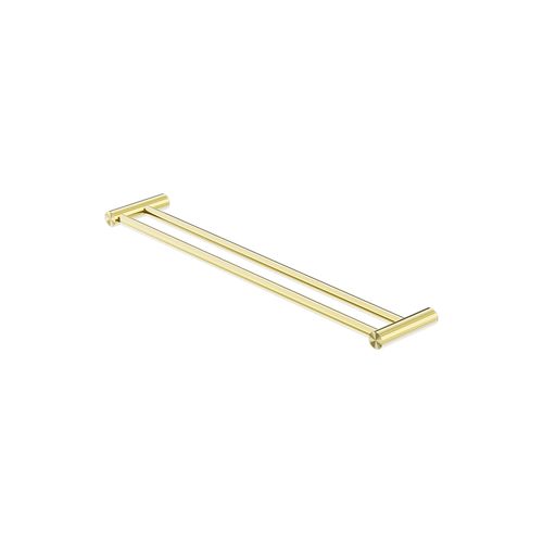 New Mecca Double Towel Rail 600mm Brushed Gold