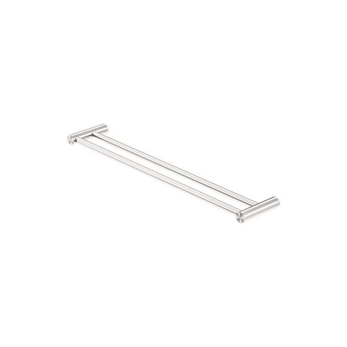 New Mecca Double Towel Rail 600mm Brushed Nickel