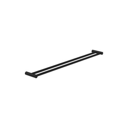 New Mecca Double Towel Rail 800mm Matte Black