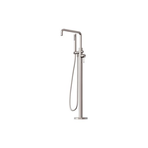 Opal Freestanding Bath Mixer With Hand Shower Brushed Nickel