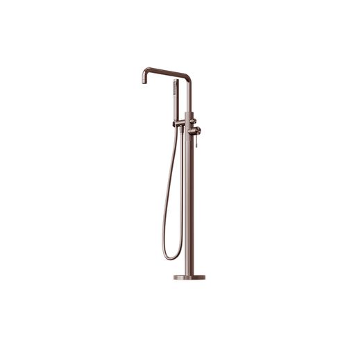 Opal Freestanding Bath Mixer With Hand Shower Brushed Bronze