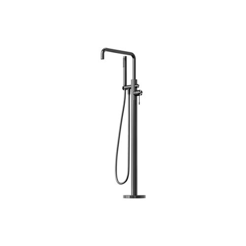 Opal Freestanding Bath Mixer With Hand Shower Graphite