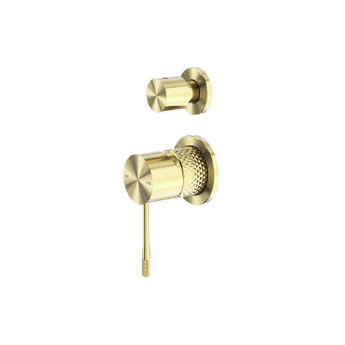 Opal Shower Mixer With Divertor Separate Plate Brushed Gold