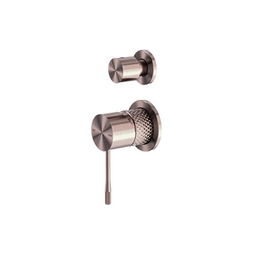 Opal Shower Mixer With Divertor Separate Plate Brushed Bronze
