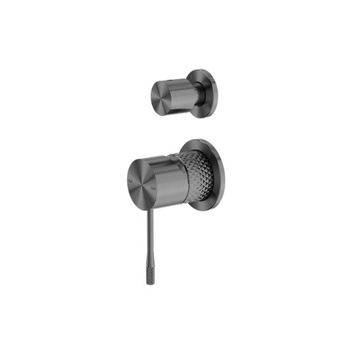 Opal Shower Mixer With Divertor Separate Plate Graphite