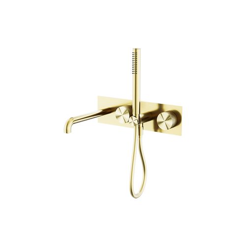 Opal Shower System With Spout 250mm Brushed Gold