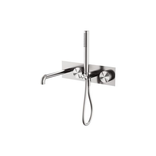Opal Shower System With Spout 230mm Brushed Nickel