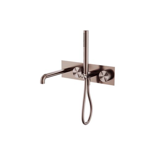 Opal Shower System With Spout 250mm Brushed Bronze