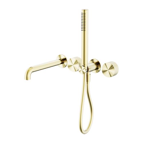 Opal Shower System Separate Plate With Spout 250mm Brushed Gold