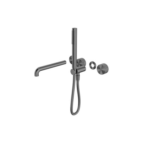 Opal Shower System Separate Plate With Spout 230mm Kit Graphite