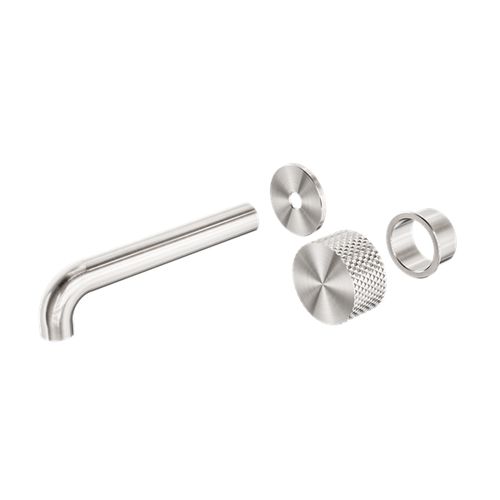 Opal Wall Basin/Bath Set 185mm Kit Brushed Nickel