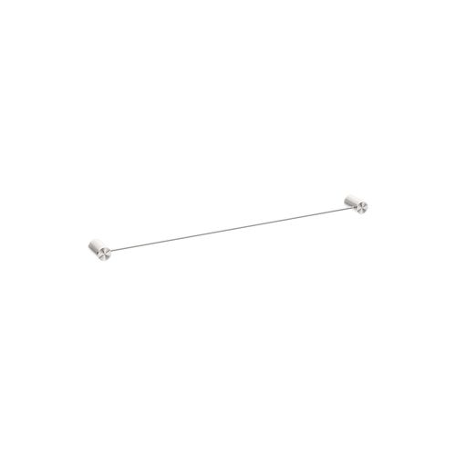 Opal Single Towel Rail 800mm Brushed Nickel