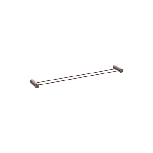 Opal Double Towel Rail 800mm Brushed Bronze