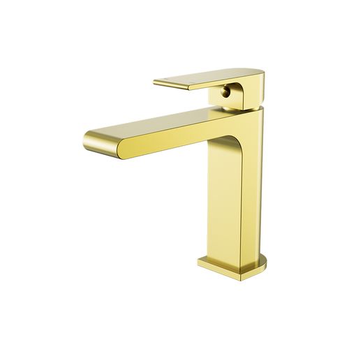 Bianca Basin Mixer Straight Spout | Brushed Gold