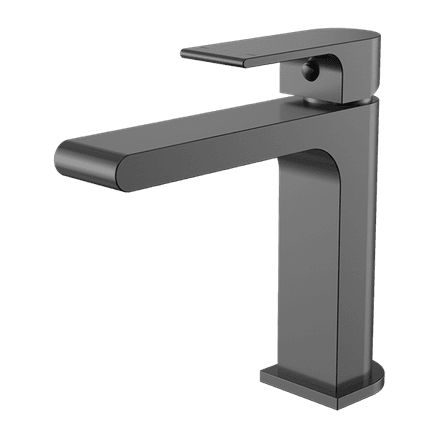 Bianca Basin Mixer Straight Spout | Gun Metal
