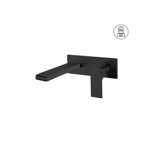 Bianca Wall Basin/Bath Mixer 187mm | Matte Black