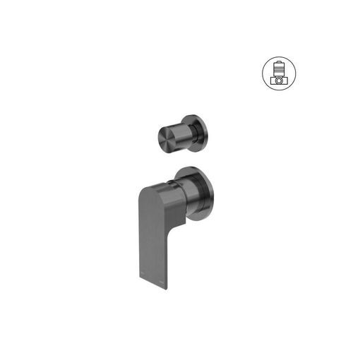Bianca Shower Mixer & Divertor Back Plate | Gun Metal