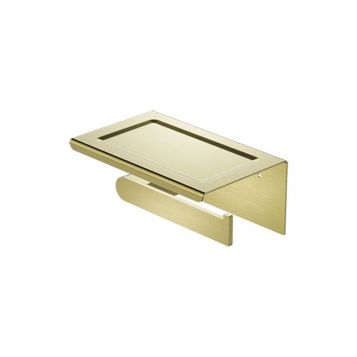 Bianca Toilet Roll Holder & Phone Holder | Brushed Gold
