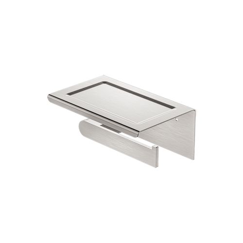 Bianca Toilet Roll Holder & Phone Holder | Brushed Nickel