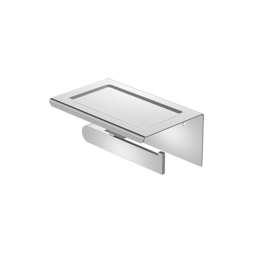 Bianca Toilet Roll Holder & Phone Holder | Chrome