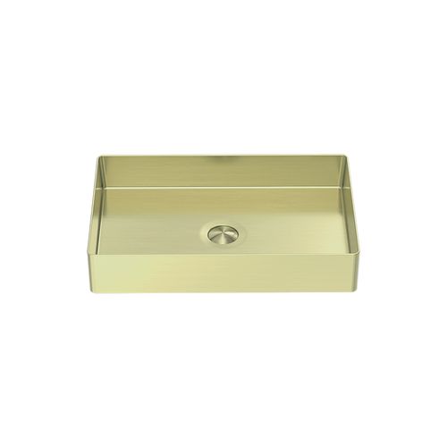 Opal Rectangle Stainless Steel Basin Brushed Gold