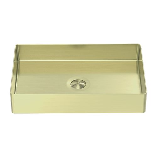 Opal Rectangle Stainless Steel Basin Brushed Gold