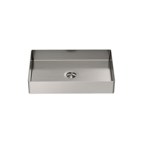 Opal Rectangle Stainless Steel Basin Brushed Nickel