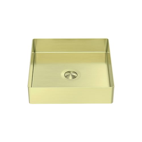 Opal Square 400mm Stainless Steel Basin Brushed Gold