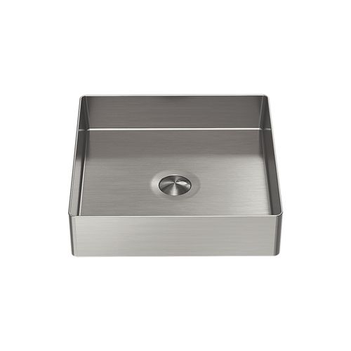Opal Square 400mm Stainless Steel Basin Brushed Nickel