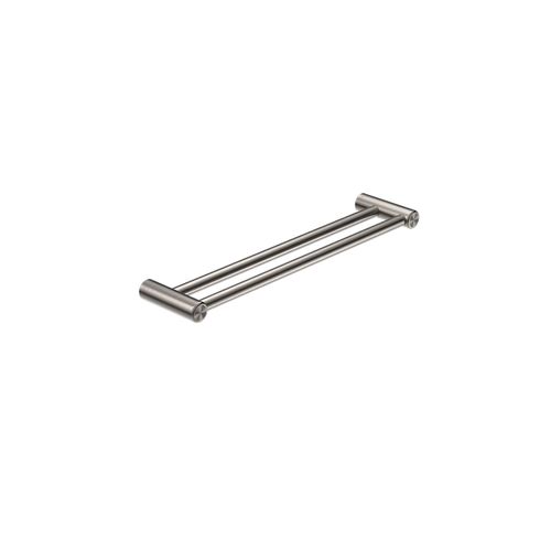 Mecca Care 25mm Double Towel Grab Rail 600mm Brushed Nickel