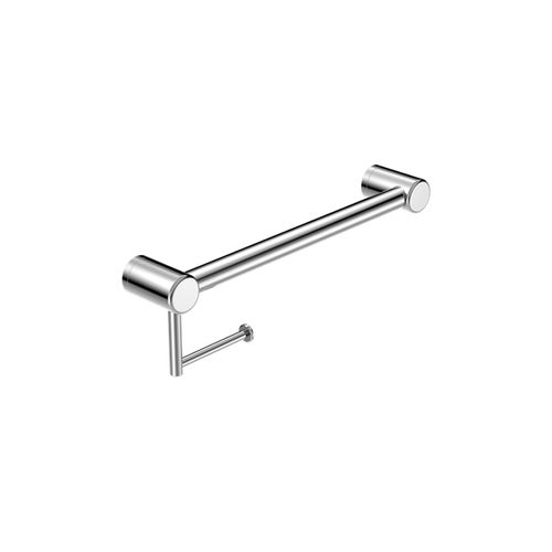 Mecca Care 32mm Grab Rail With Toilet Roll Holder 450mm Chrome