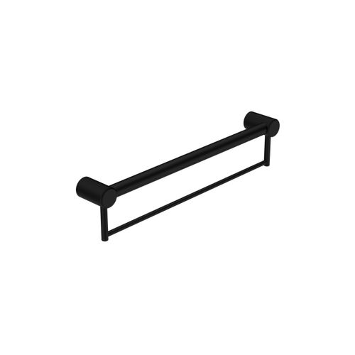 Mecca Care 32mm Grab Rail With Towel Holder 600mm Matte Black