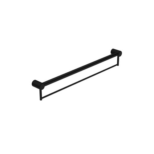 Mecca Care 32mm Grab Rail With Towel Holder 900mm Matte Black
