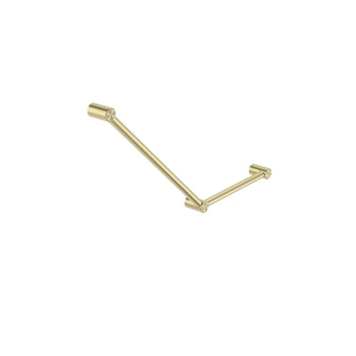 Mecca Care 32mm Ambulant Toilet Grab Rail 45 Degree 750X450mm Brushed Gold
