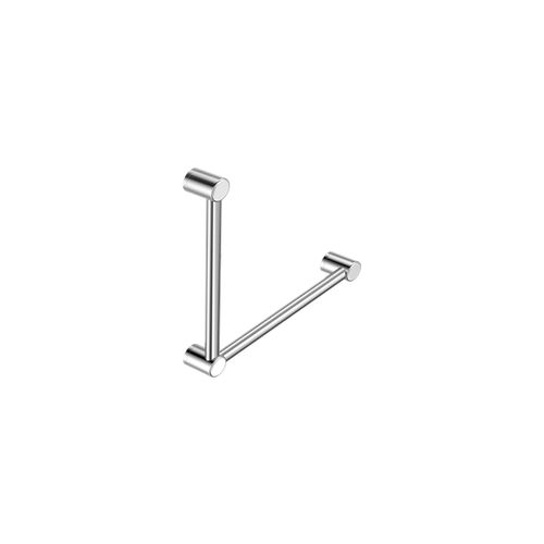 Mecca Care 32mm Ambulant Toilet Grab Rail 90 Degree 450X450mm Chrome