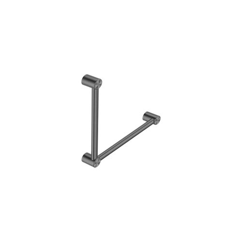 Mecca Care 32mm Ambulant Toilet Grab Rail 90 Degree 450X450mm Gun Metal