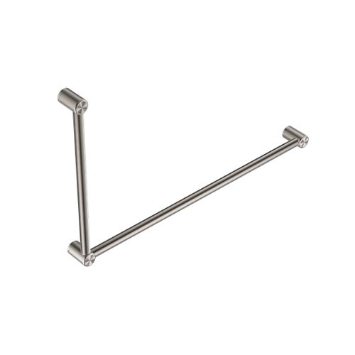 Mecca Care 32mm DDA Grab Rail Set 90 Degree 600X1000mm Brushed Nickel