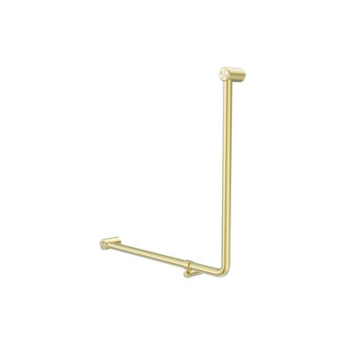 Mecca Care 32mm Ambulant 90 Degree Bent Tube Grab Rail 750X750mm Brushed Gold