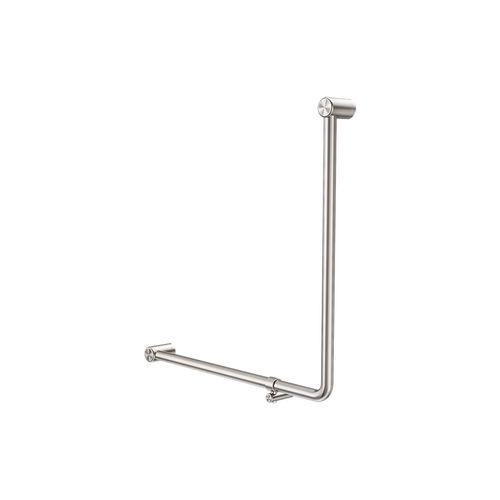 Mecca Care 32mm Ambulant 90 Degree Bent Tube Grab Rail 750X750mm Brushed Nickel