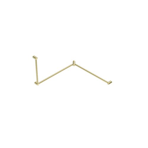 Mecca Care 32mm DDA Toilet Grab Rail Set 90 Degree Continuous 600X1065X1025mm Brushed Gold