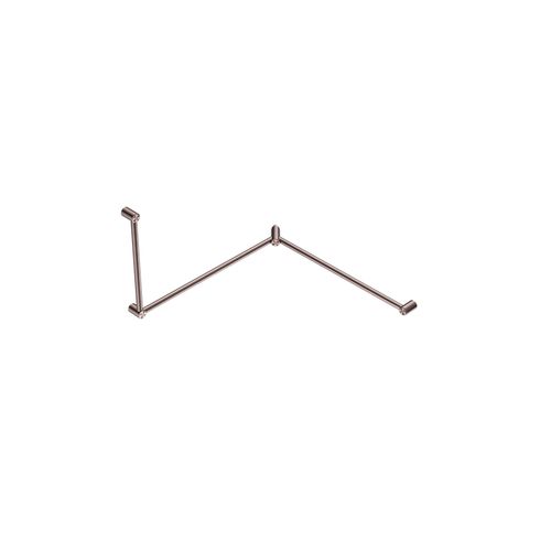 Mecca Care 32mm DDA Toilet Grab Rail Set 90 Degree Continuous 600X1065X1025mm Brushed Bronze