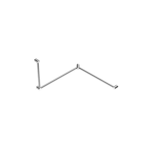 Mecca Care 32mm DDA Toilet Grab Rail Set 90 Degree Continuous 600X1065X1025mm Chrome