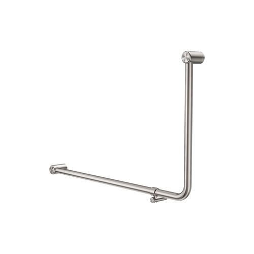 Mecca Care 32mm Ambulant 90 Degree Bent Tube Grab Rail 600X1000mm Brushed Nickel