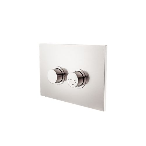 Mecca Care Raised Disabled Care Pneumatic Flush Buttons Plate DDA Compliant  Brushed Nickel